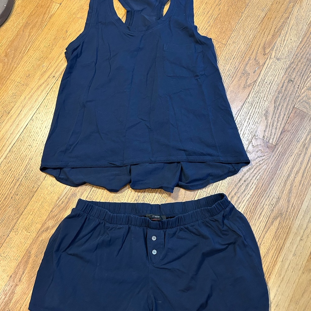 J. Crew Dark Blue Pajama Set